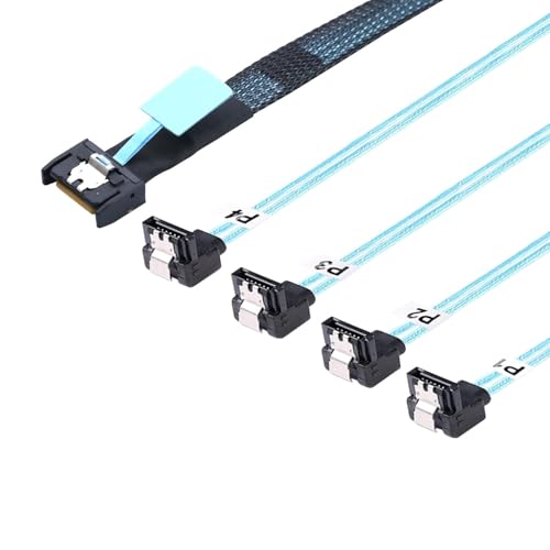 Câble SFF-8654 vers 4X SATA 90° pour libérer l'espace de votre PC