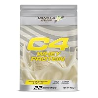 Cellucor C4 Whey Protein Powder, Vanilla Bean, 25g Protein, Low Sugar, Post-Workout Recovery, 22 Servings