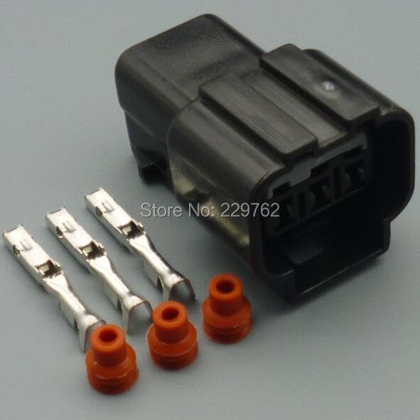 Yierxjwshx 4/10/50/100sets 3 Pin Way 1.5MM Car Waterproof Electrical Connector Plug Auto Wire Connector - (Color Name: 10sets)