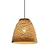 CSSYKV Lampadario Cane Weave Corda di Canapa Paralume di Vimini Creativo Semplice Illuminazione Fissa A Soffitto per Ristorante Bar Lampada da Soffitto E27 Lampada Decorativa Regolabile in Altezza