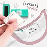 Stamptastic Personalised Name Stamp for Clothes Kids Basic Bundle | Quick & Easy Name Labels for School, Nursery & Home | Name Stamp & Ink Pad | Customisable Fonts & Icons | Waterproof & Durable