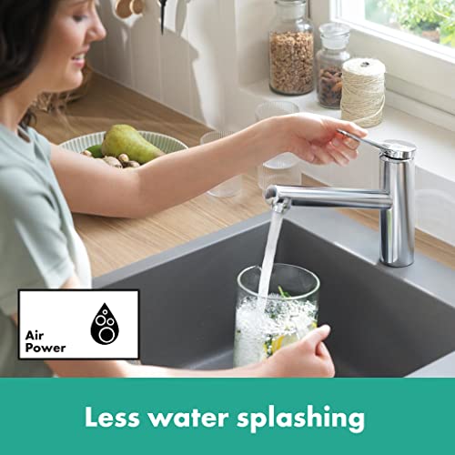 hansgrohe Vorfenster Küchenarmatur Zesis M33, Wasserhahn Küche mit Auslauf Höhe 160 mm, 150° drehbar, 1 Strahlart, Chrom