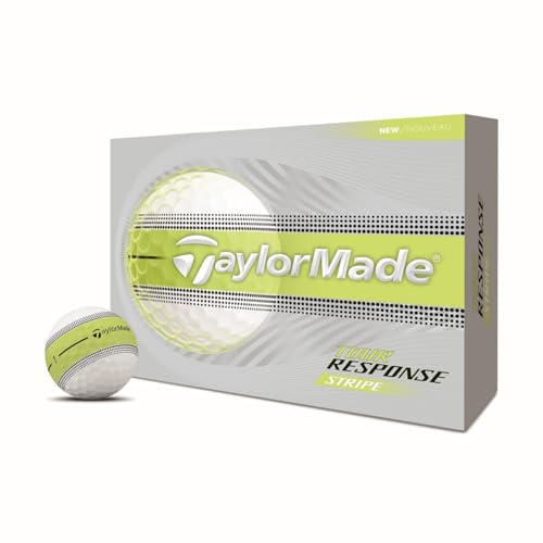 Image of TaylorMade Tour Response Golf Balls, Enhanced 360 ClearPath Alignment, Speed Wrapped Core for Distance and Feel, Pack of 12