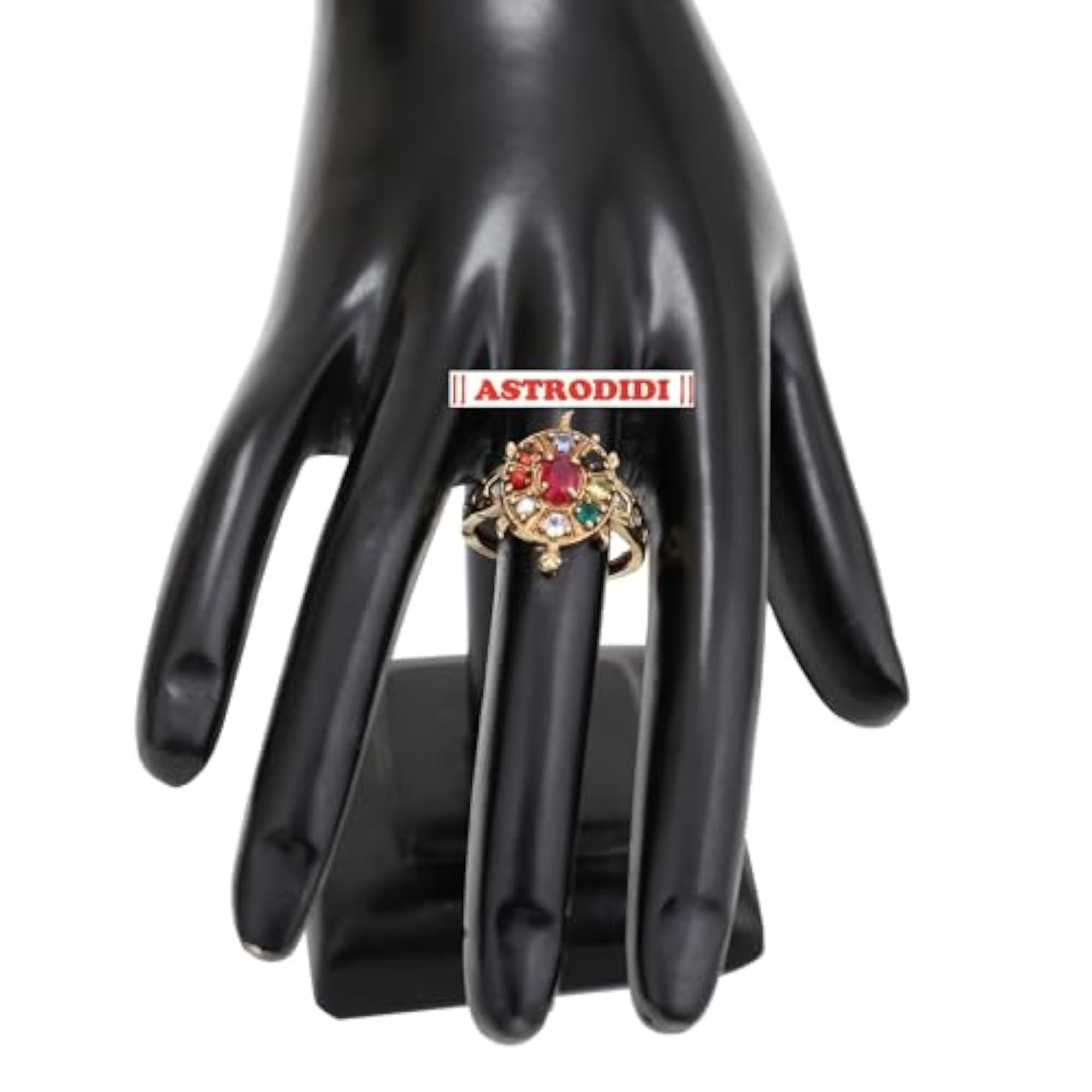Men's Multicolor Zircon Crystal Tortoise Ring