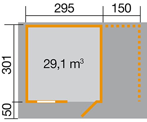 Weka Gartenhaus 170 Größe 4 mit Schleppdach – Bild 3