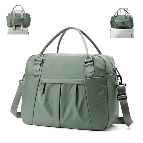 SZLX for Ryanair Airlines Cabin Bag 40x20x25 Underseat Foldable Travel Duffel Bag Holdall Tote Carry on Hand Luggage Overnight for Women and Men 20L, Olive Green