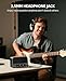 LEKATO Mini Guitar Amp Rechargeable Electric Guitar Amplifer 5W, Clean/Overdrive Channels,Portable Small Amp for Guitarist Practice,Black