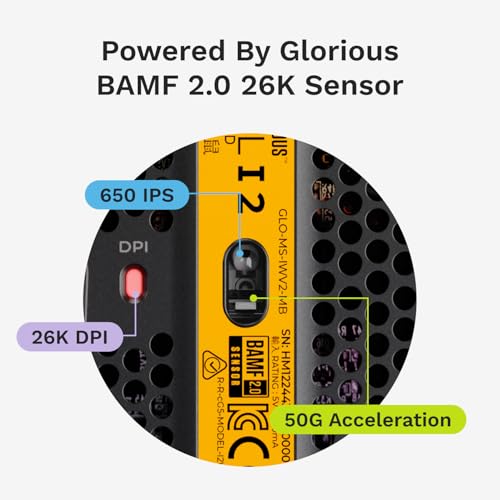 Image of GLORIOUS Gaming Model I 2 Wired Gaming Mouse: 9 Programmable Buttons (2 Swappable), 66g Superlight, 26k Optical Sensor, 80M Click Rated Switches, MMO /MOBA /FPS, Side Thumb Rest (Black)