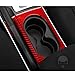 PJFUS Car Center Console Water Cup Holder Panel Handbrake Side Strip Sticker Set Real Red Carbon Fiber Interior Trim Compatible with Mazda 6(GG1/GY) 2003-2008/Mazdaspeed6 Sport/Grand Touring 2006-2008