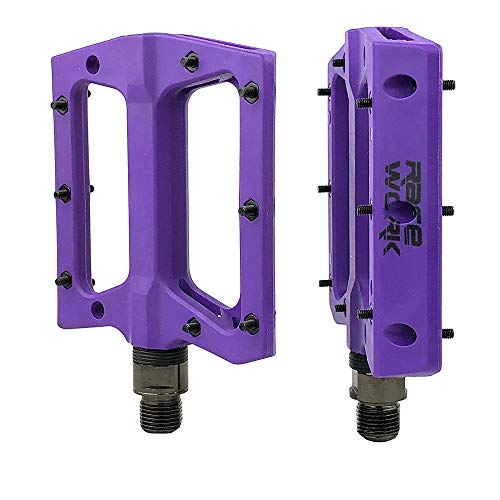 Catazer Pédales de VTT BMX en fibre de nylon antidérapantes pour vélo de montagne Violet Cover