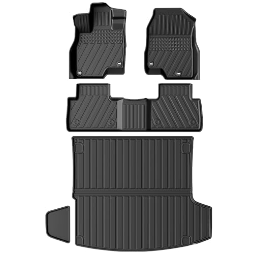 Floor Mats & Cargo Liner Fit for 2019-2026 Acura RDX All Weather TPE Floor Liner Custom Fit for RDX Accessories 1st 2nd Row and Cargo Liners Black