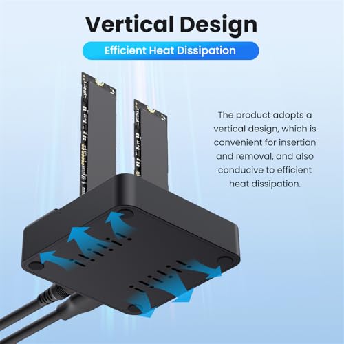 Duplicador Vertical Dual-Bay Cloner NVME M.2 USB-C miniatura 4
