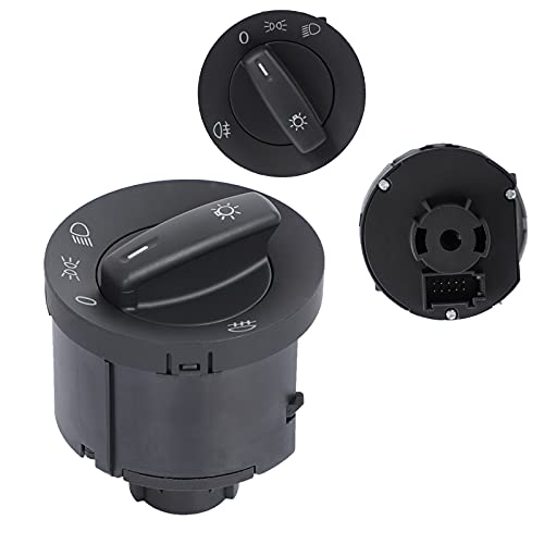 Headlight Switch Fog Light Knob Replaces 1K0941431BB,1K0 941 431 BB,3C8 941 431B, 3C8 94 Compatible with 2004-2013 VW Golf 2005-2013 Jetta, 2005-2014 Passat B6 CC Golf MK5 MK6