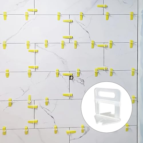 PMELCXD 200 Stück Standardlaschen Fugenbreite 1mm, Nivelliersystem Fliesen Nivellierhilfe Zuglaschen Fugenbreite Verlegehilfe für Fliesenhöhe 3-12 mm