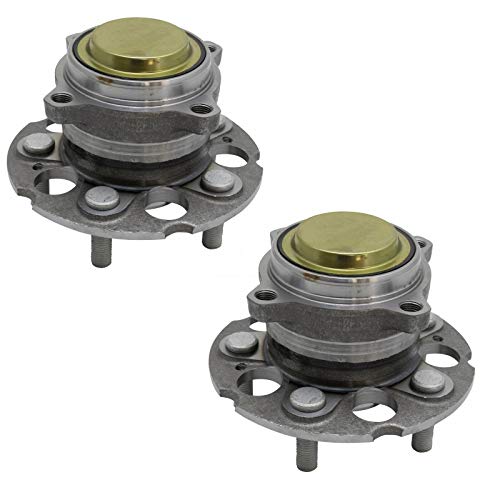 Image of TRQ Rear Left and Right Wheel Bearing and Hub Assembly Set 2 Piece Compatible with 2012-2016 Honda CR-V FWD 2013-2018 Acura RDX FWD