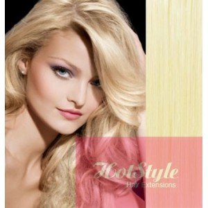 HOTstyle - 20" 50cm Tape Hair/Tape IN human REMY hair - the lightest blonde