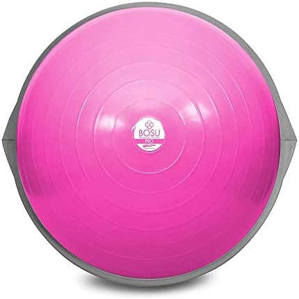 Bosu Pro Multi Functional Home Gym 26 Inch Full Body Balance Strength Trainer Ball Equipment with Guided Workouts and Pump, Pink