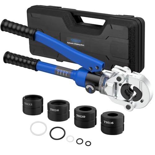 VORXEON Set 8-Ton Pinza a Crimpare Idraulico con 4 Matrici