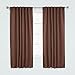 Solid Thermal Insulated Blackout Curtain 52" x 63"L, 1 Set, Chocolate