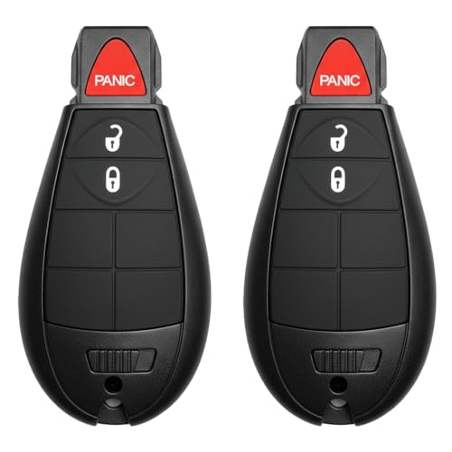 2PCS Car Key Fob Keyless Entry Remote 433Mhz GQ4-53T / 56046953 for Jeep Cherokee 2014-2019 | 3 Buttons with Door Key