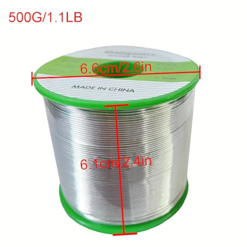 Image of Lead Free Solder Wire Sn99.3 Cu0.7 Tin Wire Rosin Core Flux Content 2.2% Flow Well Electronics Soldering Wire (500g /1.1lb, Wire gauge 0.8mm /0.031in)