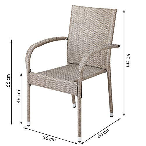 Chaises de Jardin Résistantes aux Intempéries à Dossier Haut - 4