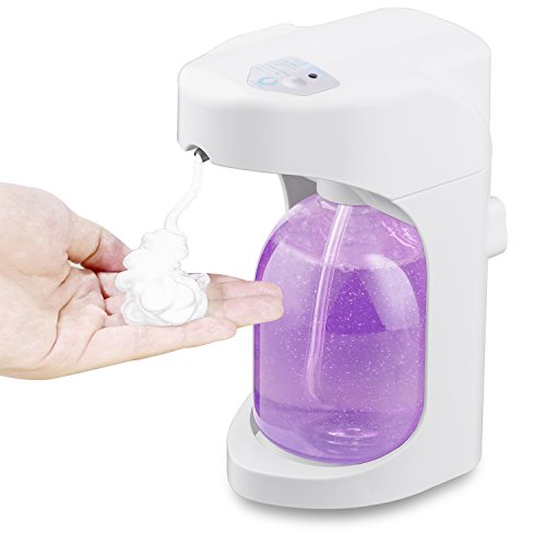 NIGEPER Automatic Soap Dispenser,foaming soap Dispenser,on The Bathroom & Kitchen Countertops with Waterproof Function, Touchless Adjustable Foam Controls,16oz Capacity, White