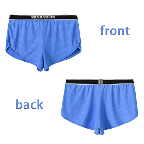 Mens Shorts Running Side Split Booty Boxer Briefs for Men 3 Inch Lounge Underwear Athletic Short Underpants2