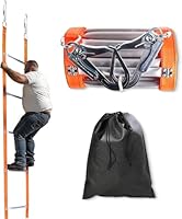 HEYOUTH Strickleiter,Fluchtleiter,Strickleiter Rettungsleiter, Feuerleiter Fluchtleiter,Universelles Befestigungssystem,Faltbar,für Balkon & Fenster,Gewicht von bis zu 450 kg (5m)