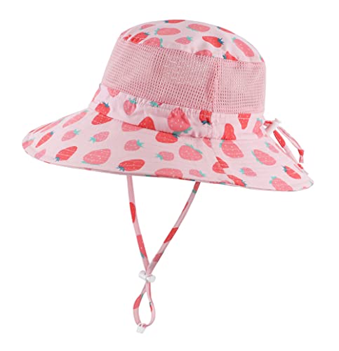 Image of Home Prefer UPF50+ Wide Brim Sun Hat Boys Girls Sun Protection Hat Zoo Beach Swim Safari Bucket Hat for Baby Toddler Kid