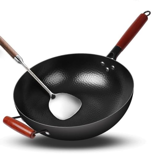 Wok de hierro con mango grande desmontable