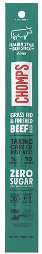 Chomps Italian Style Grass-Fed Beef Stick, 1.15 Oz, Keto, Paleo, Whole30, Sugar Free, Low Carb Snack #TOP21