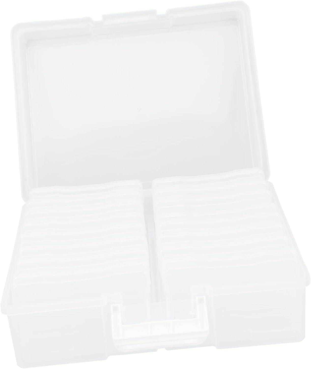 Multifunctional Postcard Photo Organizer Clear Storage Box Compact Lightweight for Home