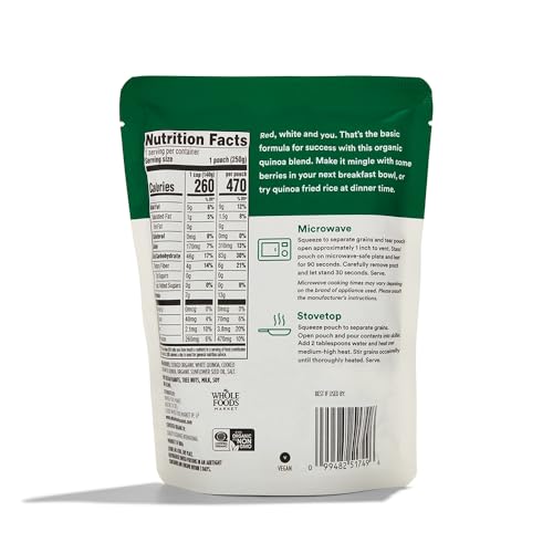 Image of 365 by Whole Foods Market, White & Red Quinoa Blend, 90-Second Microwave in Pound, 8.8 Ounce