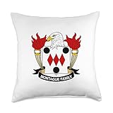 Montague Coat of Arms - Family Crest Throw Pillow