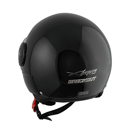 Kask motocyklowy typu jet, kask Demi na skuter, z homologacją, Avio, wizjer, czarny, rozmiar L
