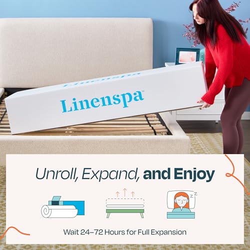 Linenspa 10 Inch Hybrid Mattress, Medium, Bed in a Box, Queen Size - image 7