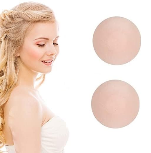 1 Pair Nipple Covers Breast Lift Silicone Pasties, Reusable Adhesive Strapless Sticky Bras Petals Push Up for Women-image-42