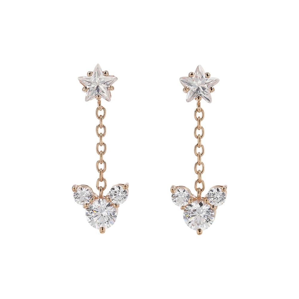 Amazon | [ディズニー] Disney ミッキー シルバー ピアス ピンク  