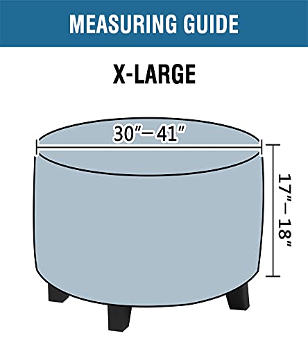 Gamukai Printed Round Ottoman Slipcover Stretch Floral Print Ottoman Covers Footstool Protector For Storage Stool With Elastic Bottom (Light Green, X-Large) #TOP6