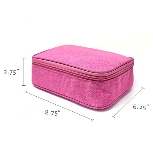 Image of allydrew Large Capacity 72 Slot Pencil Case for Colored Pencils, Stationery Pouch, Pink