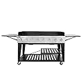 Royal Gourmet 8-Burner Gas Grill, 104,000 BTU Liquid Propane Grill, Independently Controlled Dual Systems, Outdoor Party or Backyard BBQ, Black