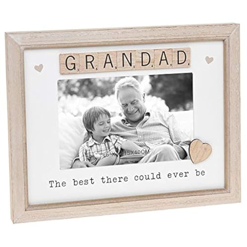 Scrabble Sentiments Wooden Photo Frame Grandad Gift