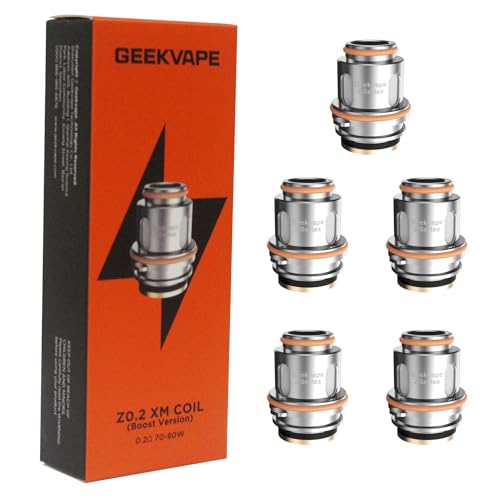 Geekvape Z0.2 XM Coil 0.2ohm 70-80W (Boost Version) Fit Z Sub ohm Tank 5, Z Fli Tank 2, Z Fli Tank, Z Sub Ohm Tank, Z Sub Ohm Tank 2021, Aegis legend 5 kit
