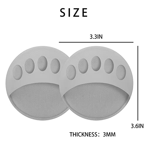 Image of Honeycomb Fabric Forefoot Pads Breathable Soft Ball of Foot Cushion Pads, Invisible Women's Half Liner Socks Mat for Flats High Heels (5Paris(2beige-2gray-white))