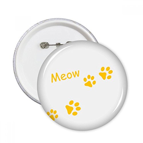 Badge patte de chat jaune, idée cadeau originale pour ado