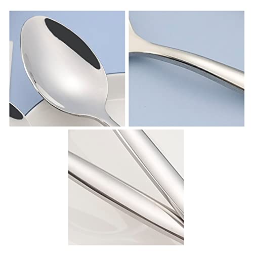 Sosody Stainless Steel Dessert Spoons, Tea Spoon Set,12 Pieces, Silver - Image 3