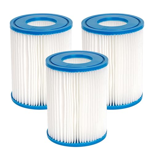 Image of BGRFLPBAY Type II Swimming Pool Filter Cartridge Compatible With Bestway 58094, Bestway 58383 58386 530/800 GPH Cartridge Filter Pump Lay-Z-Spa
