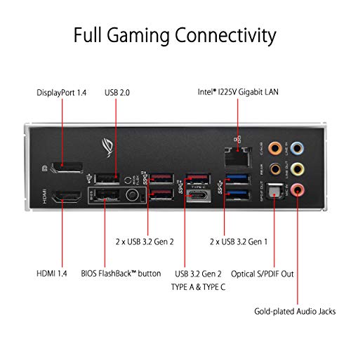 ASUS ROG STRIX Z490-F Gaming, Intel Z490 LGA 1200 ATX Gaming con 16 Fasi di Potenza, tecnologie AI, Intel 2.5 Gb Lan dual M.2 con dissipatori, USB 3.2 Gen 2, SATA e AURA Sync RGB