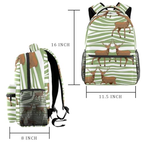 Sac à dos adolescents cerf pour école et collège 40cm - 2